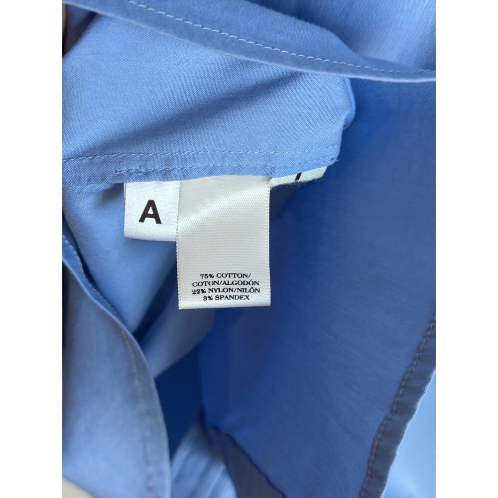 Ann Taylor Embellished Jewel Long Sleeve Button-Down Shirt Blue Women's Size 12 - Picture 7 of 8